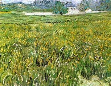 Campo de trigo en Auvers con la Casa Blanca Vincent van Gogh Pinturas al óleo
